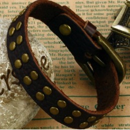 Zuverlässiger Qualitäts-Retro-Armreif Aus Titanleder