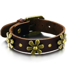 Hochwertiger Retro Titan Leder Armreif