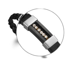 Reliable Reputation Herren-Armreif Aus Schwarzem Titanleder