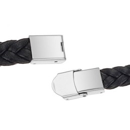 Reliable Reputation Herren-Armreif Aus Schwarzem Titanleder