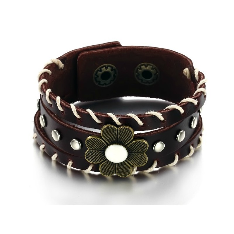 Der King Of Quantity Unisex Titan-Lederarmreif Der King Of Quantity Unisex Titan-Lederarmreif