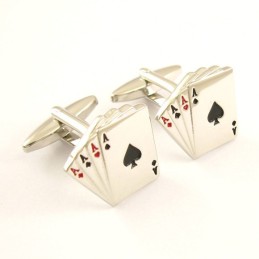 Manschettenknöpfe „Four Aces“ Aus Titan
