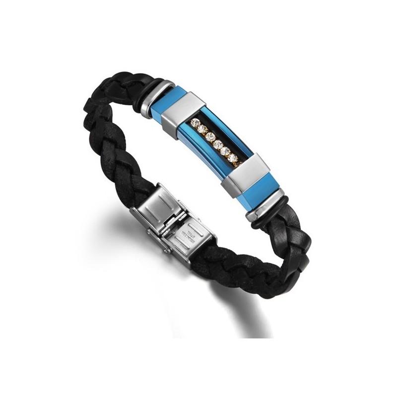 Große Auswahl An Männlichen Titan-Lederarmbändern Große Auswahl An Männlichen Titan-Lederarmbändern