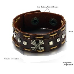 Um Im In- Und Ausland Ein Hohes Ansehen Zu Genießen Retro Titan Leder Armreif