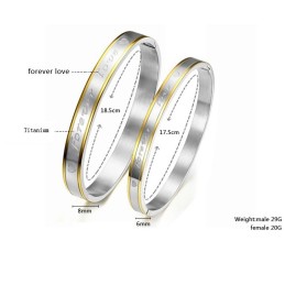 Stabile Qualität Forever Love Titan Armreif Für Liebhaber