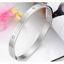 Qualität Und Quantität Gesicherter Titan-Armreif Für Liebhaber Mit Strass