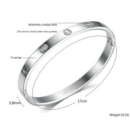 Hochwertiger Damen-Armreif Aus Titan Mit Diamant