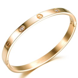 Stabiler Qualitätsarmreif Aus Titan Für Damen Mit Diamant
