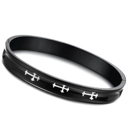 Langlebiger Titan-Armreif Mit Kreuz Für Liebhaber