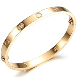 Zuverlässiger Qualitätsarmreif Aus Titan Für Damen Mit Strass