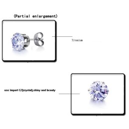 Hochwertige Titanohrringe Mit Diamant