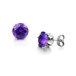 Bekannt Für Seine Hochwertigen Damenohrringe Aus Violettem Titan Mit Diamant