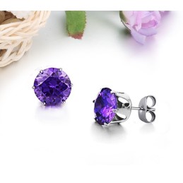 Bekannt Für Seine Hochwertigen Damenohrringe Aus Violettem Titan Mit Diamant