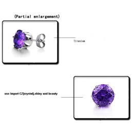 Bekannt Für Seine Hochwertigen Damenohrringe Aus Violettem Titan Mit Diamant