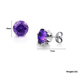 Bekannt Für Seine Hochwertigen Damenohrringe Aus Violettem Titan Mit Diamant