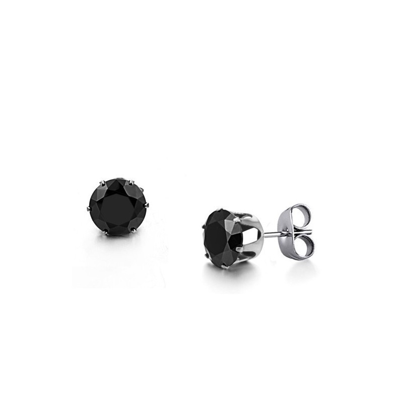 Hochwertige Männliche Schwarze Titanohrringe Mit Diamant Hochwertige Männliche Schwarze Titanohrringe Mit Diamant