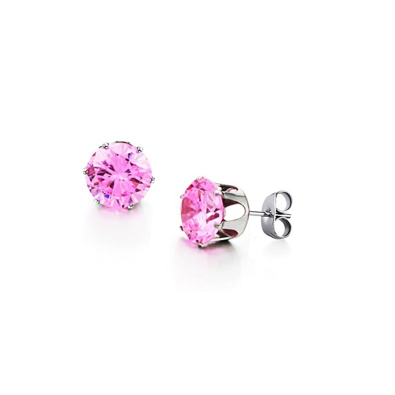 Große Auswahl An Weiblichen Rosa Titan-Ohrringen Mit Diamant Große Auswahl An Weiblichen Rosa Titan-Ohrringen Mit Diamant