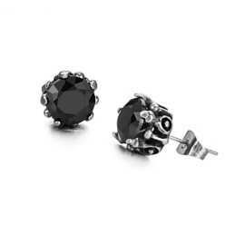 Zuverlässiger Ruf Schwarze Titan Ohrringe Mit Diamant