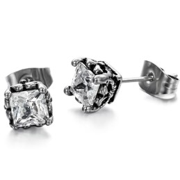 Stabile Qualität Unisex Titan Ohrringe Mit Diamant