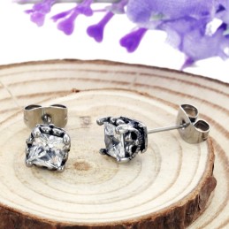 Stabile Qualität Unisex Titan Ohrringe Mit Diamant