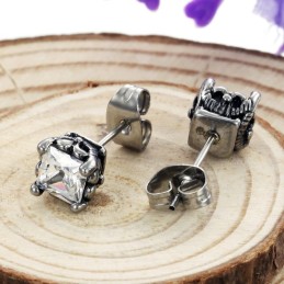 Stabile Qualität Unisex Titan Ohrringe Mit Diamant