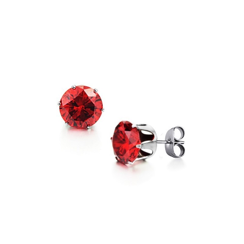 Hervorragende Qualität Weibliche Rote Titan Ohrringe Mit Strass Hervorragende Qualität Weibliche Rote Titan Ohrringe Mit Strass