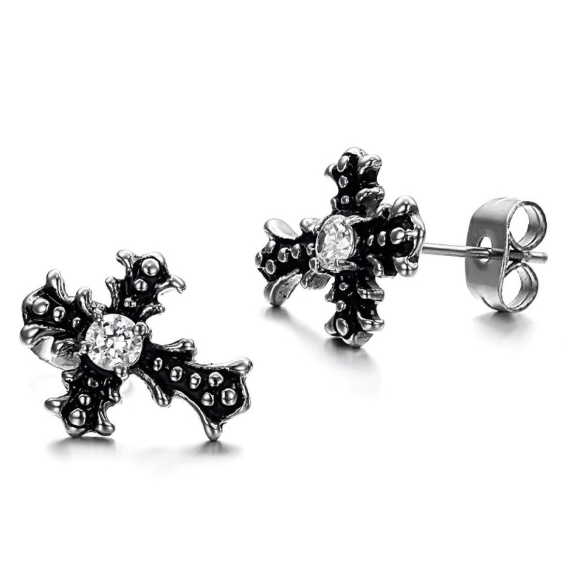 Zuverlässige Qualität Unisex Kreuz Titan Ohrringe Zuverlässige Qualität Unisex Kreuz Titan Ohrringe