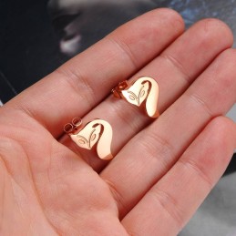 Weltweit Gut Verkaufte Weibliche Titanohrringe In Fuchsform