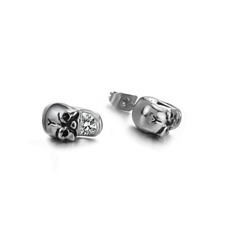 Zuverlässige Leistung Weibliche Totenkopf Titan Ohrringe Mit Diamant Zuverlässige Leistung Weibliche Totenkopf Titan Ohrringe Mit Diamant
