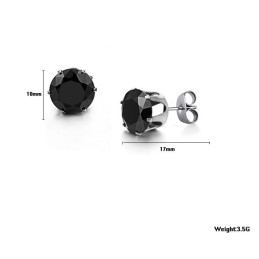 Hochwertige Schwarze Titanohrringe