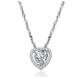 Zuverlässige Qualität Weibliche Sweetheart Platin Beschichtung Titan Halskette Mit Strass