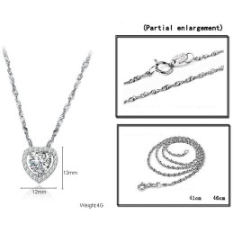Zuverlässige Qualität Weibliche Sweetheart Platin Beschichtung Titan Halskette Mit Strass