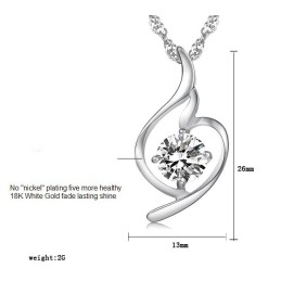Die Königin Der Qualität Damenmode Platinierte Titan Halskette Mit Diamant