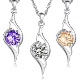 Qualität Und Quantität Gesichert Weibliche Platin Platinierung Titan Halskette Mit Diamant