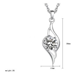 Qualität Und Quantität Gesichert Weibliche Platin Platinierung Titan Halskette Mit Diamant