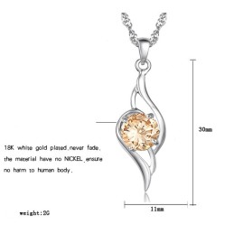 Qualität Und Quantität Gesichert Weibliche Platin Platinierung Titan Halskette Mit Diamant