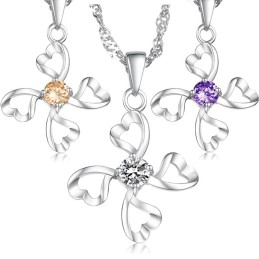 Hochwertige Weibliche Platin-Titan-Halskette Mit Diamant