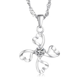 Hochwertige Weibliche Platin-Titan-Halskette Mit Diamant