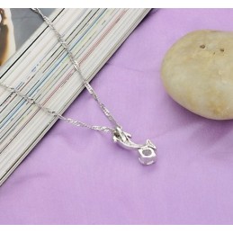 Weltweit Bekannte Weibliche Halskette Aus Platiniertem Titan In Delfinform Mit Diamant