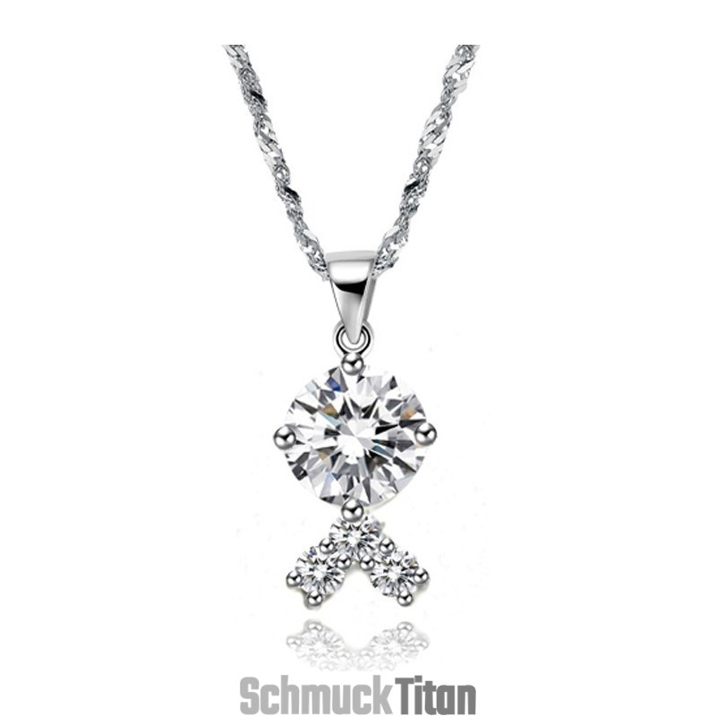 Zuverlässige Qualität Weibliche  Beschichtung Titan Halskette Mit Strass