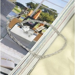 Zuverlässige Qualität Weibliche  Beschichtung Titan Halskette Mit Strass