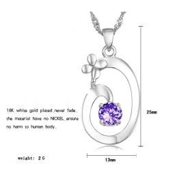 Elegante Halskette Aus Titan Mit Platinbeschichtung Von Ausgezeichneter Qualität Für Damen