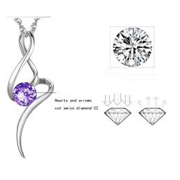 Weltweit Gut Verkaufte Weibliche Halskette Aus Violettem Platin Und Titan Mit Diamant