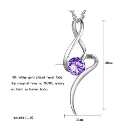 Weltweit Gut Verkaufte Weibliche Halskette Aus Violettem Platin Und Titan Mit Diamant