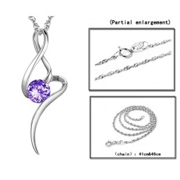 Weltweit Gut Verkaufte Weibliche Halskette Aus Violettem Platin Und Titan Mit Diamant