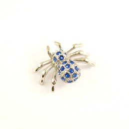 Manschettenknöpfe „Mysterious Spider“ Aus Titan Mit Blauen Diamanten