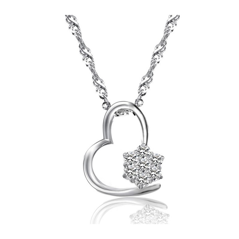 Stabile Qualität Weibliche Platin Beschichtung Titan Halskette Mit Diamant Stabile Qualität Weibliche Platin Beschichtung Titan Halskette Mit Diamant