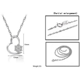 Stabile Qualität Weibliche Platin Beschichtung Titan Halskette Mit Diamant