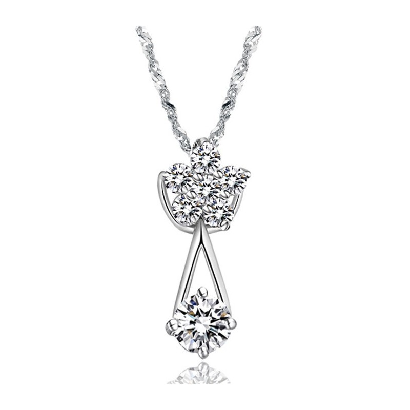 Zuverlässige Leistung Weibliche Platinierte Titan Halskette Mit Diamant Zuverlässige Leistung Weibliche Platinierte Titan Halskette Mit Diamant