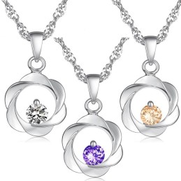 Qualität Und Quantität Gesichert Weibliche Elegante Platin Beschichtung Titan Halskette Mit Diamant
